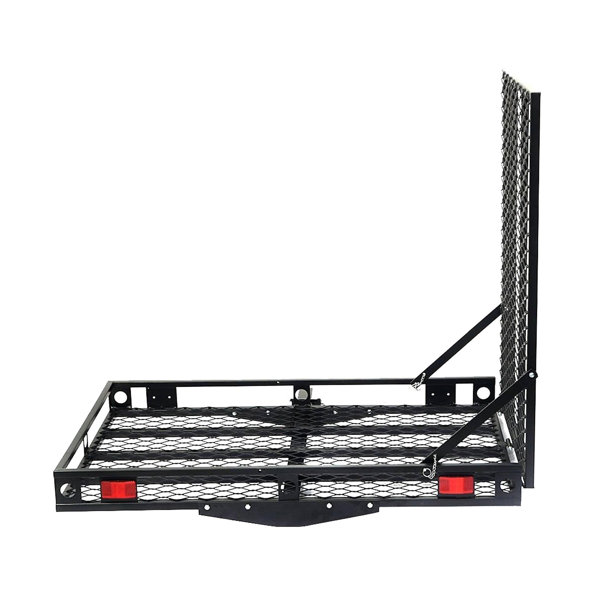 Tow Tuff, Steel Cargo Carrier with Folding Ramp, Capacity 500 lb, Receiver Size 2 in, Material Steel, Model# TTF-284842SCR